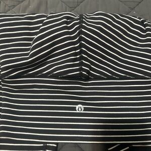 Lululemon Black and White Striped yoga pants